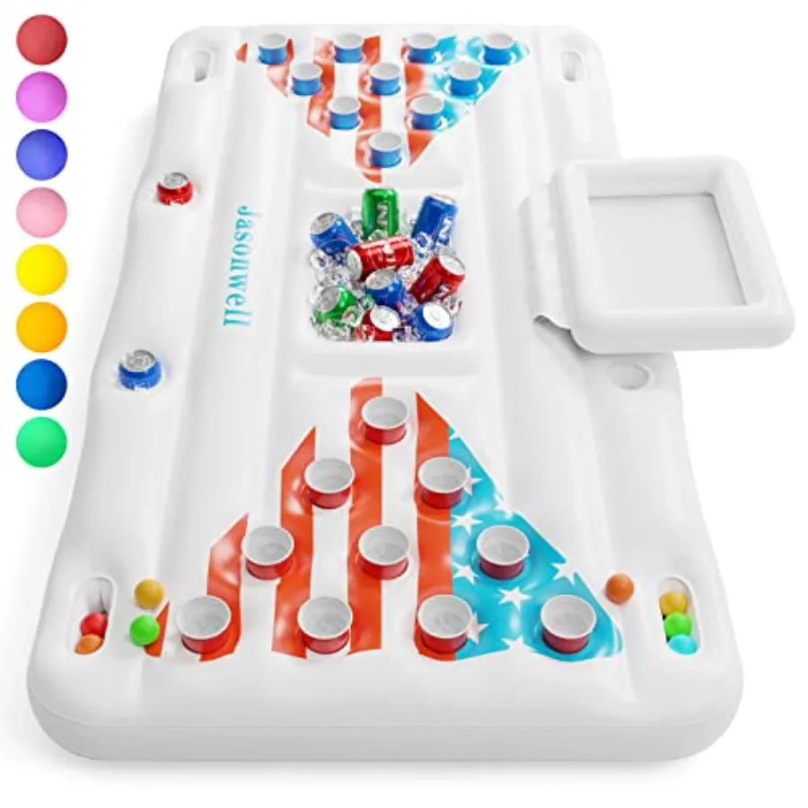 Pool Toys Games Floats - Adult Pool Pong Table Game Float with Cooler Cup Holders and 8 Balls Floating Pong Toss Party Games Wa
Pool Toys Games Floats - Adult Pool Pong Table Game Float with Cooler Cup Holders and 8 Balls Floating Pong Toss Party Games Wa
