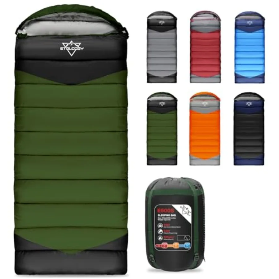 Lightweight 3-Season Sleeping Bag for Adults/ Camping Compact w/Compression Sack Waterproof Ripstop Portable for Backpacking Hi
Lightweight 3-Season Sleeping Bag for Adults/ Camping Compact w/Compression Sack Waterproof Ripstop Portable for Backpacking Hi