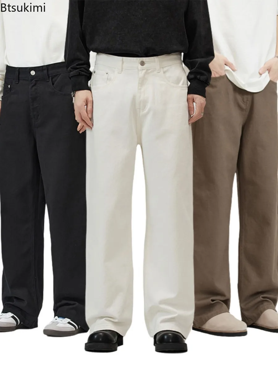 2025 Fashion New Men's Wide Leg Denim Pants High Waist Cotton Straight Pants Solid Baggy Jeans Simple All-match Trousers for Men
2025 Fashion New Men's Wide Leg Denim Pants High Waist Cotton Straight Pants Solid Baggy Jeans Simple All-match Trousers for Men