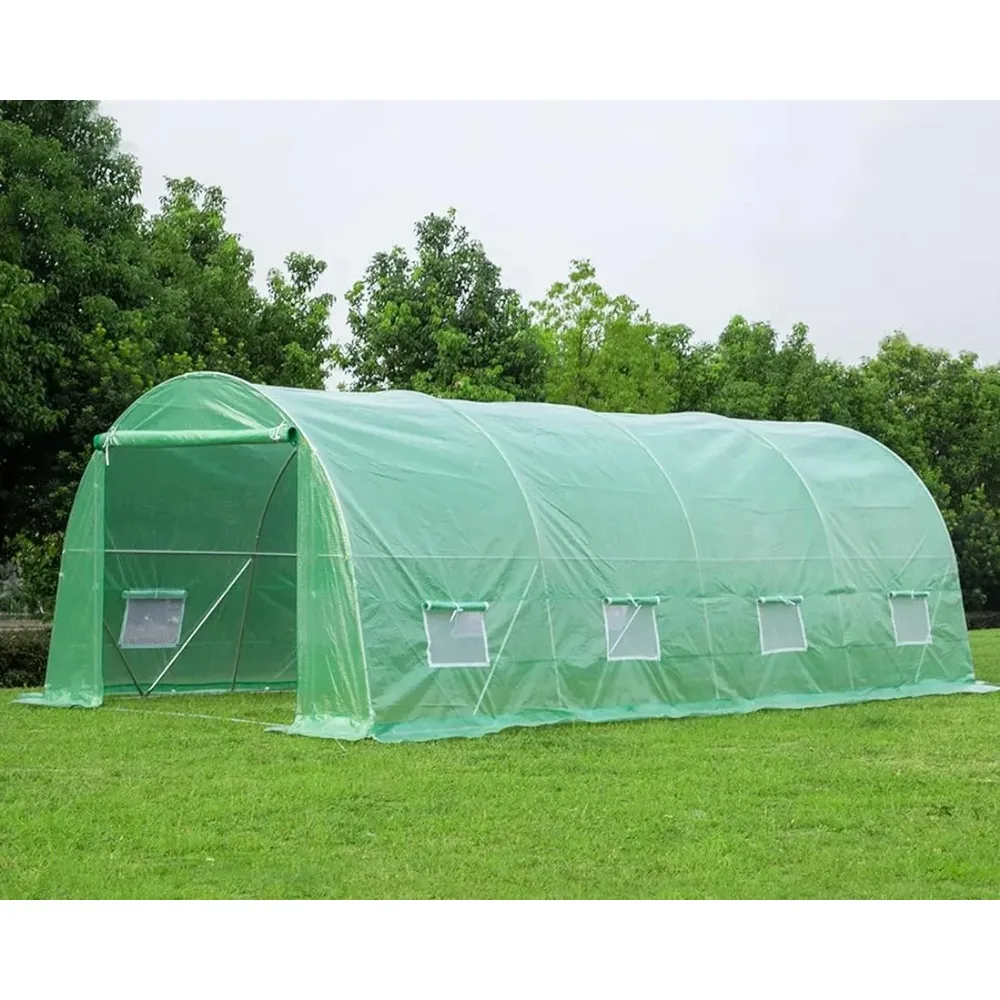 20'x10’x7' Greenhouse Large Gardening Plant Hot House Portable Walking in Tunnel Tent,Reinforced Frame & 8 Screen Windows, Green
20'x10’x7' Greenhouse Large Gardening Plant Hot House Portable Walking in Tunnel Tent,Reinforced Frame & 8 Screen Windows, Green