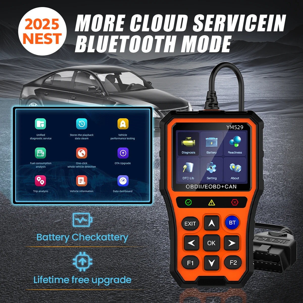 Считыватель кодов, сканер неисправностей, многоязычный YM529, автомобильный диагностический инструмент, считыватель кодов OBD2, проверка системы двигателя, тестер батареи 2025
Считыватель кодов, сканер неисправностей, многоязычный YM529, автомобильный диагностический инструмент, считыватель кодов OBD2, проверка системы двигателя, тестер батареи 2025