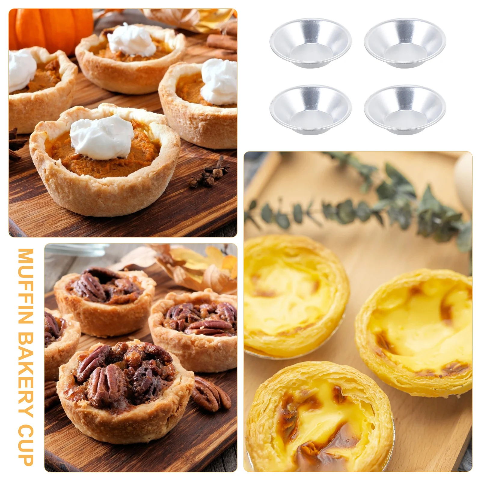 20Pcs Egg Tart Molds Aluminum Alloy Non Stick Mini Tart Pans for Home Kitchen Bakery Cake Dessert Jelly Molds Kitchen Gadget
20Pcs Egg Tart Molds Aluminum Alloy Non Stick Mini Tart Pans for Home Kitchen Bakery Cake Dessert Jelly Molds Kitchen Gadget