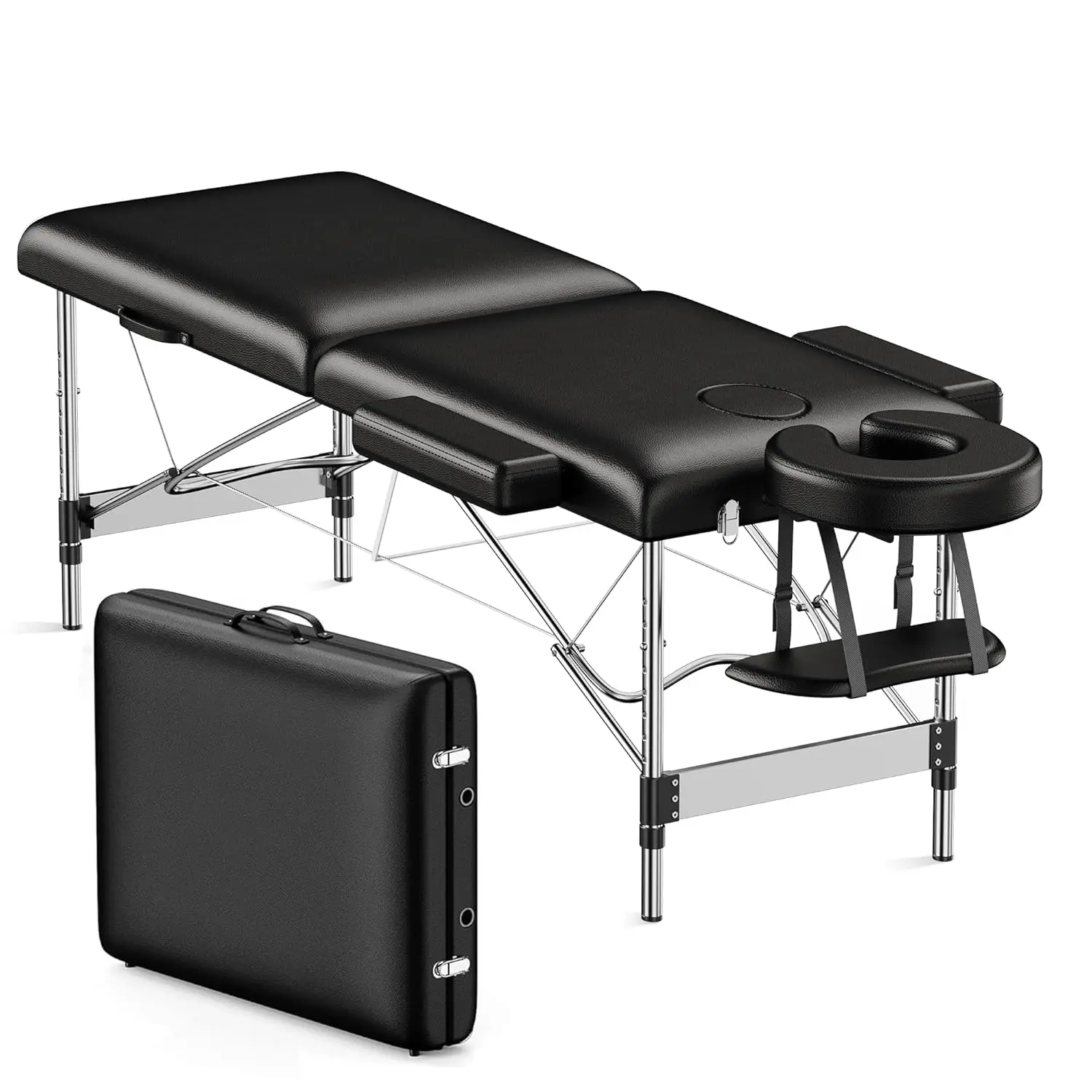 Portable 2-Fold Massage Table Height Adjustable Aluminum Frame Face Cradle Spa Facial Tattoo, Custom
Portable 2-Fold Massage Table Height Adjustable Aluminum Frame Face Cradle Spa Facial Tattoo, Custom