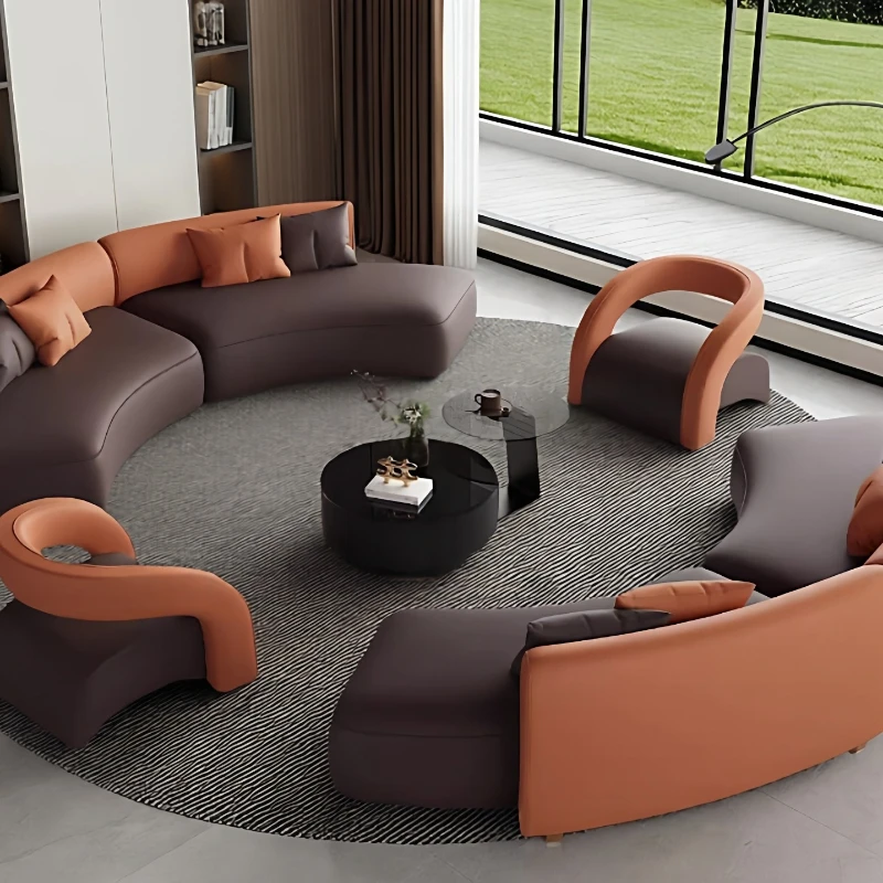 Semicircular arc color matching sofa beauty salon clothing store office hotel lobby rest area reception and negotiation
Semicircular arc color matching sofa beauty salon clothing store office hotel lobby rest area reception and negotiation
