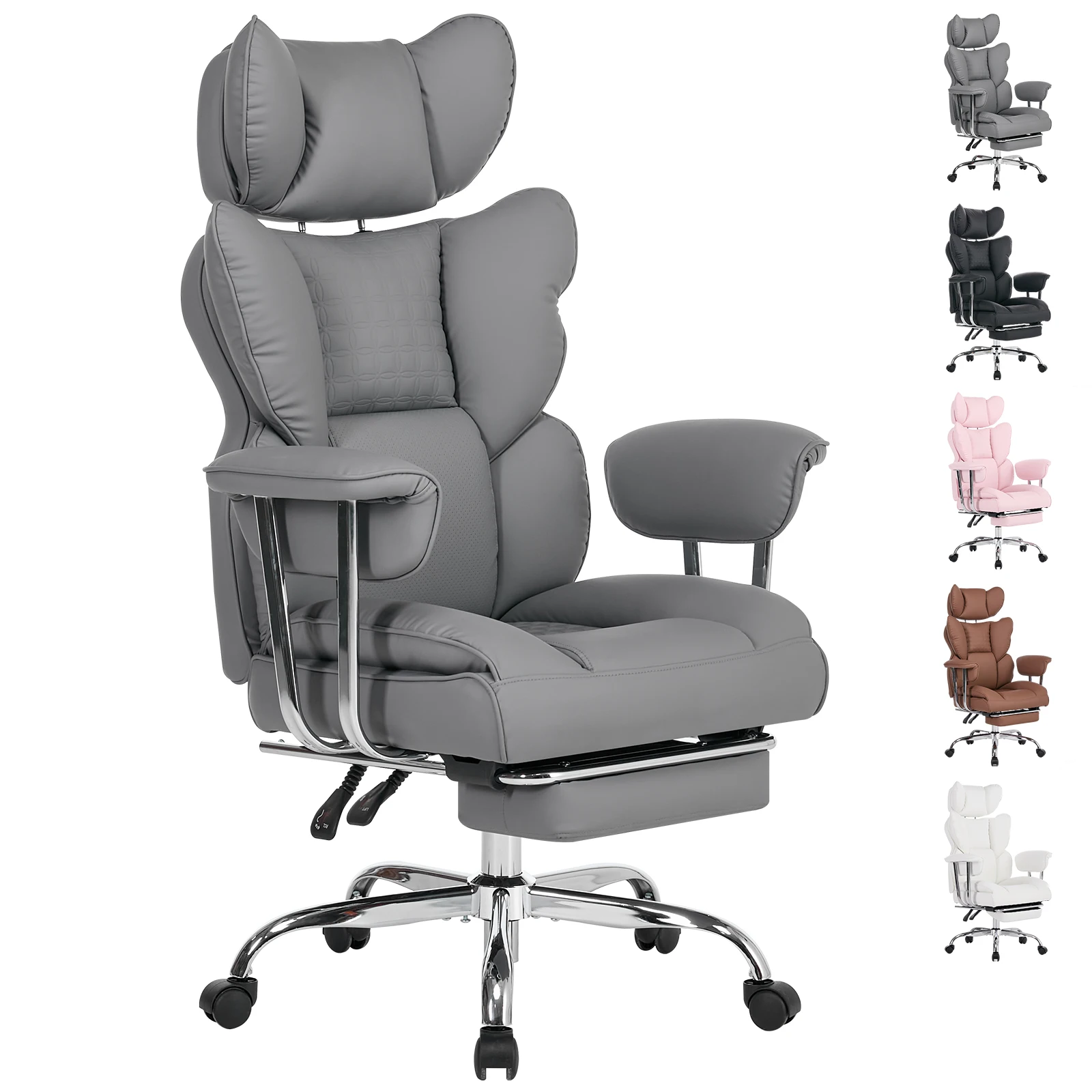 Large-Sized High-Back Office Chair - 350 Pounds, Scratch-Resistant Pu Leather Executive Office Desk Chair, with Footrest, Reclining Computer Chair
Large-Sized High-Back Office Chair - 350 Pounds, Scratch-Resistant Pu Leather Executive Office Desk Chair, with Footrest, Reclining Computer Chair