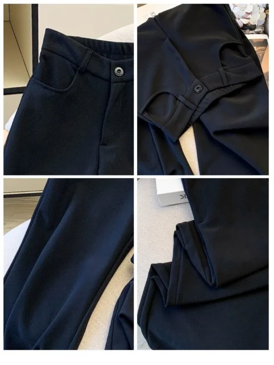 High Waist Wide Leg Pants Women's Spring Casual Micro Flared Trousers Slimming Bla Elastic Suit Pants Comfortable Casual
High Waist Wide Leg Pants Women's Spring Casual Micro Flared Trousers Slimming Bla Elastic Suit Pants Comfortable Casual