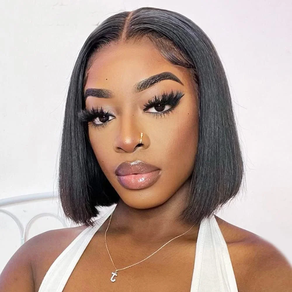 Short Straight Wig Glueless Wig 100% Brazilian Human Hair Bob Preplucked Pre Bleached Glueless Ready To Wear Wigs 200% Density
Short Straight Wig Glueless Wig 100% Brazilian Human Hair Bob Preplucked Pre Bleached Glueless Ready To Wear Wigs 200% Density