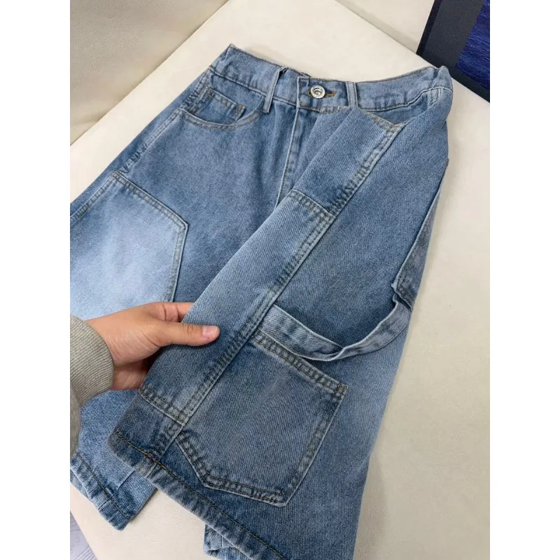 Men's High Street Loose Wide Leg Cargo Denim Shorts Vintage Washed American Style Casual Summer Pants Multiple Pockets
Men's High Street Loose Wide Leg Cargo Denim Shorts Vintage Washed American Style Casual Summer Pants Multiple Pockets