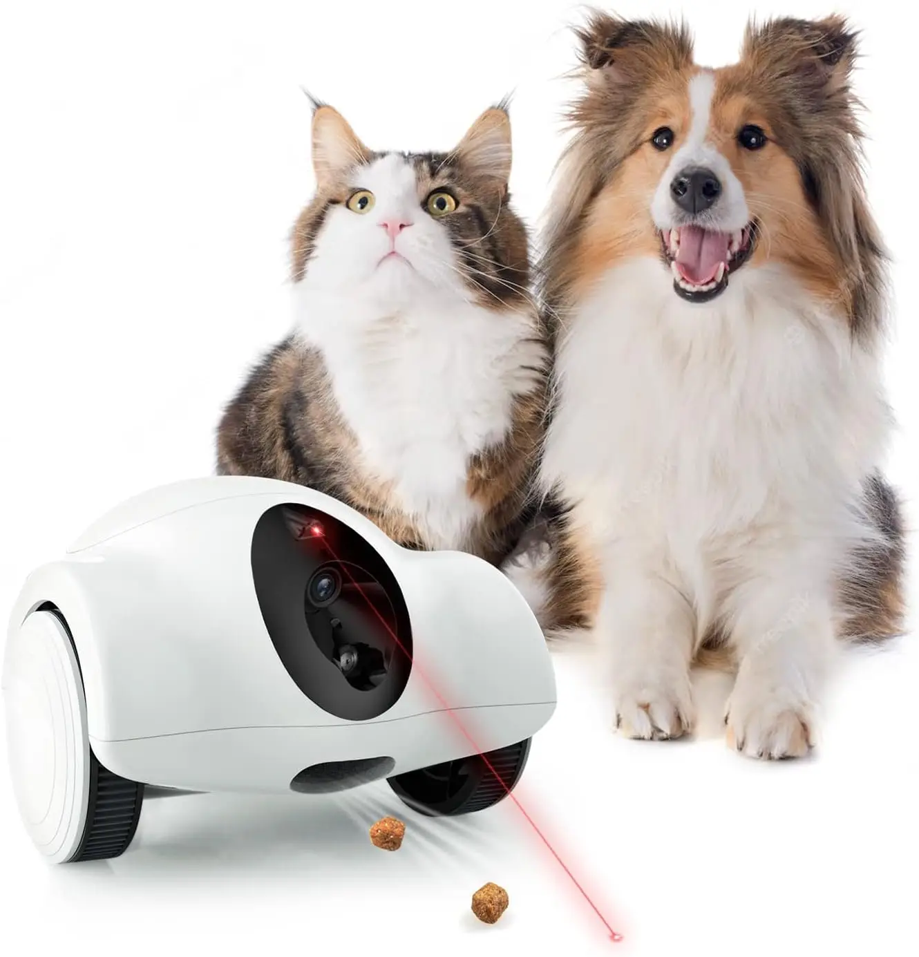 Pet Cameras with Phone App 15 Days Long Standby Pet Robot for Dog Treat Dispenser Feeder 1080P Full HD Dog Robot Camera 360
Pet Cameras with Phone App 15 Days Long Standby Pet Robot for Dog Treat Dispenser Feeder 1080P Full HD Dog Robot Camera 360