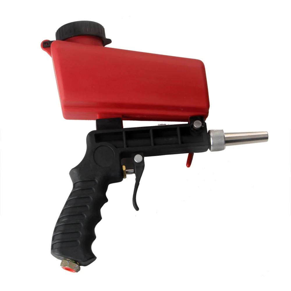 Red portable pneumatic sandblasting gun, small handheld sandblasting machine, metal rust removal and polishing tool
Red portable pneumatic sandblasting gun, small handheld sandblasting machine, metal rust removal and polishing tool