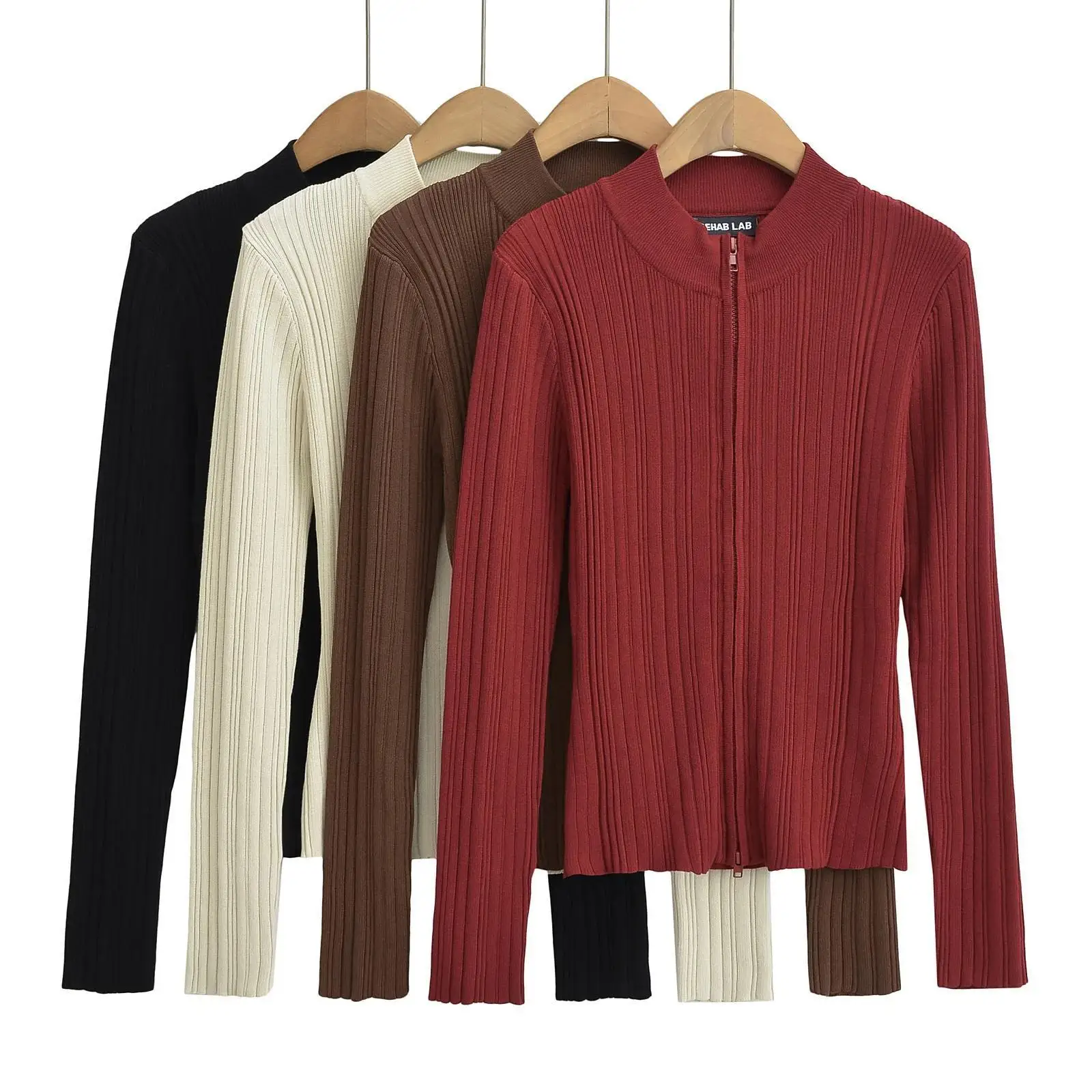 Fashion Women Knitted Two Way Zipper Cardigans, Slim Solid Color Coat Jacket Sweater
Fashion Women Knitted Two Way Zipper Cardigans, Slim Solid Color Coat Jacket Sweater