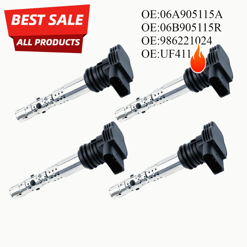 Set of 4 Ignition Coil for Beetle Golf Jetta Passat -Audi 06B905115R 1788337 06A 905 115
Set of 4 Ignition Coil for Beetle Golf Jetta Passat -Audi 06B905115R 1788337 06A 905 115