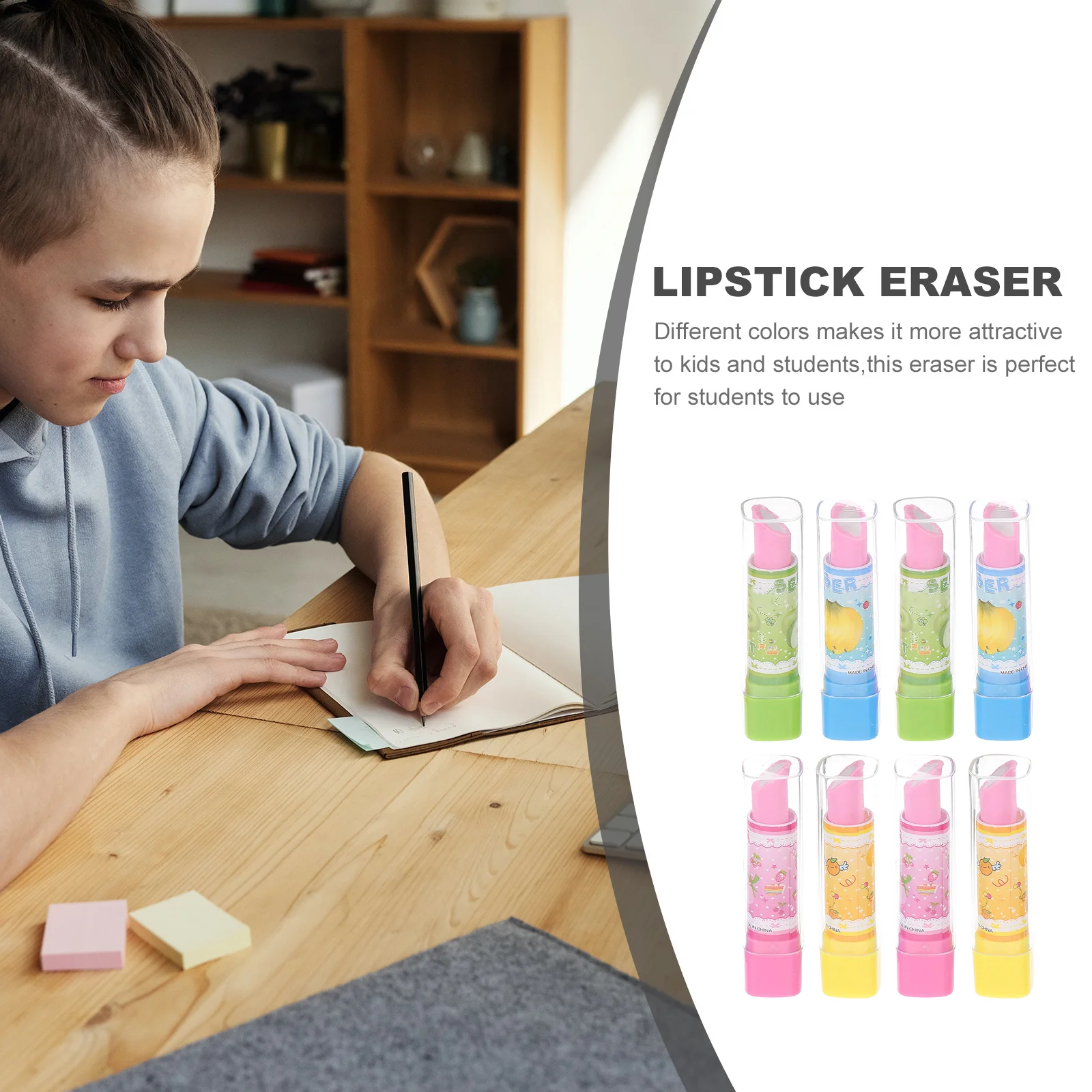 8pcs LipstickEraser Stationery CuteCartoon Cartoon Fruit Pattern Eraser Eraser KidsSchoolSupplies DurableSafe StudentGift
8pcs LipstickEraser Stationery CuteCartoon Cartoon Fruit Pattern Eraser Eraser KidsSchoolSupplies DurableSafe StudentGift