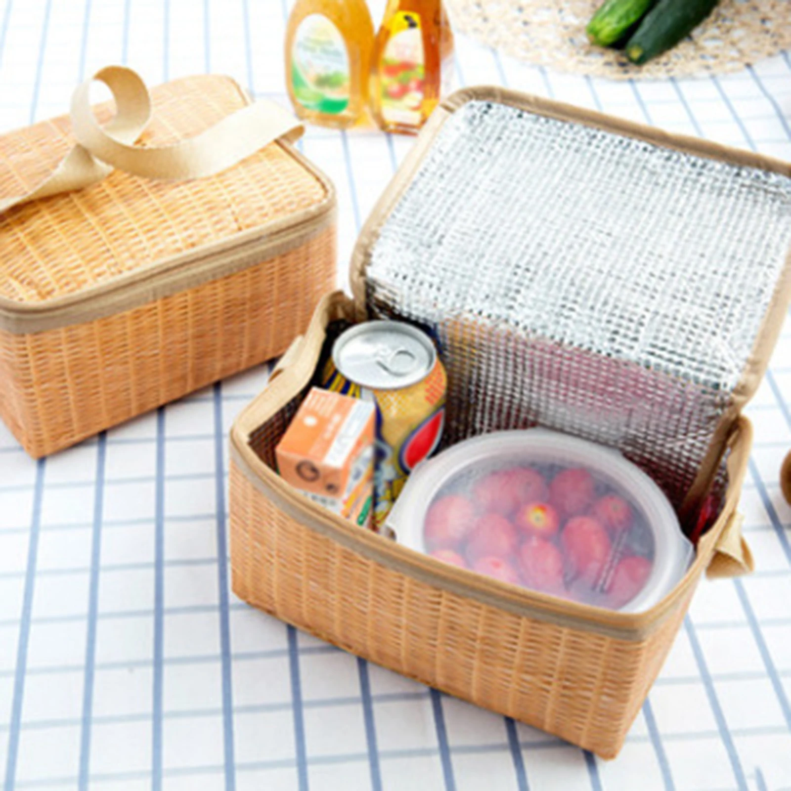 Изолированная складная сумка для обеда с эффектом ротанга, большая вместимость, водонепроницаемая и термостойкая, легкая для легкой транспортировки
Изолированная складная сумка для обеда с эффектом ротанга, большая вместимость, водонепроницаемая и термостойкая, легкая для легкой транспортировки