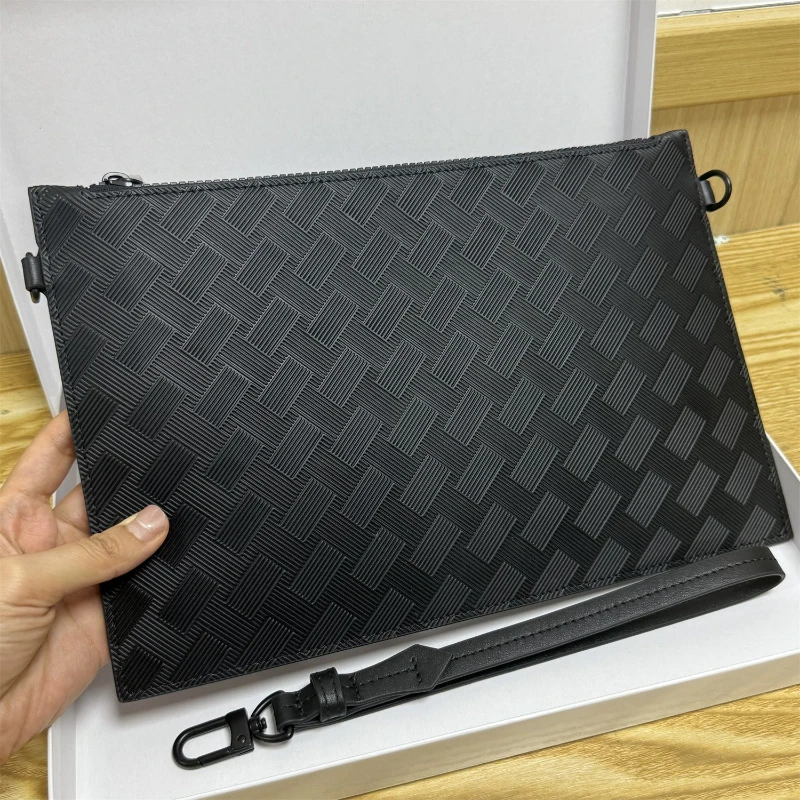 Luxury Mens Clutch Bag Black Embossed Leather New Business Wristlet Pouch Large Capacity Zipper Handbag for Daily Use
Luxury Mens Clutch Bag Black Embossed Leather New Business Wristlet Pouch Large Capacity Zipper Handbag for Daily Use