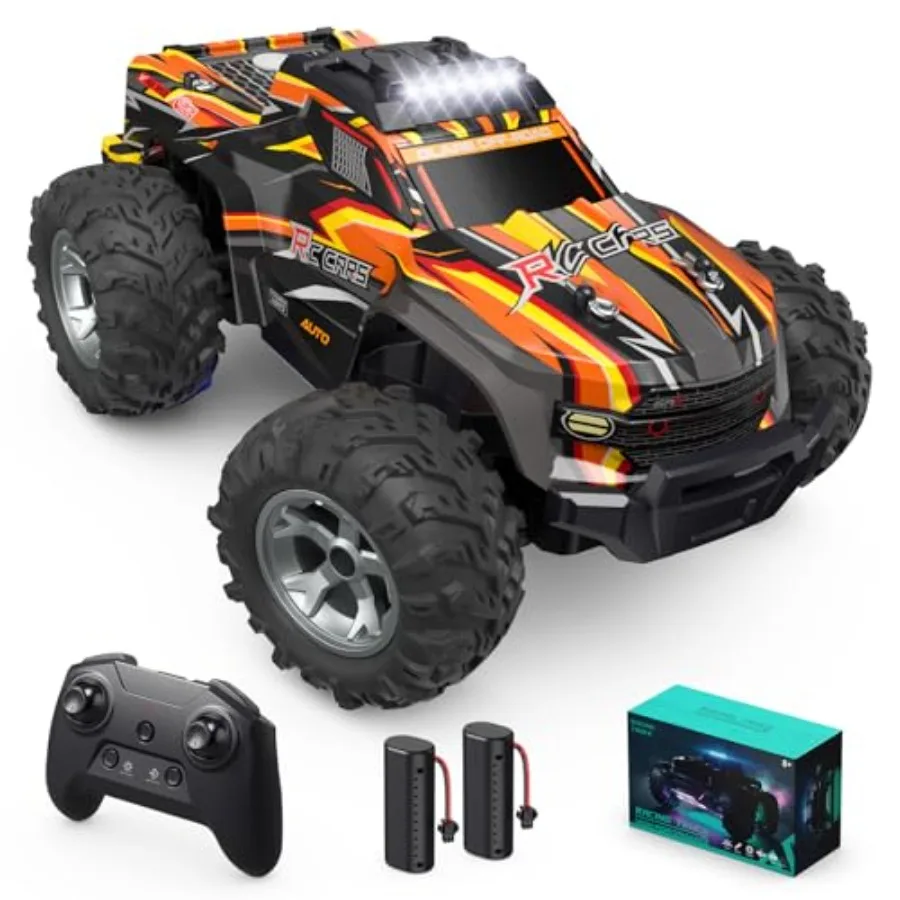 Remote Control Car for boys 1:16 scale all terrain RC car ABS plastic red and black 25 km/h speed with colorful LED lights and
Remote Control Car for boys 1:16 scale all terrain RC car ABS plastic red and black 25 km/h speed with colorful LED lights and