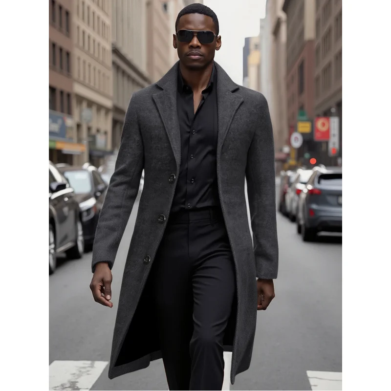 Men's Spring and Autumn Long Over-the-Knee Fashionable Sporty Single-Breasted Solid Color Track Jacket Coat
Men's Spring and Autumn Long Over-the-Knee Fashionable Sporty Single-Breasted Solid Color Track Jacket Coat