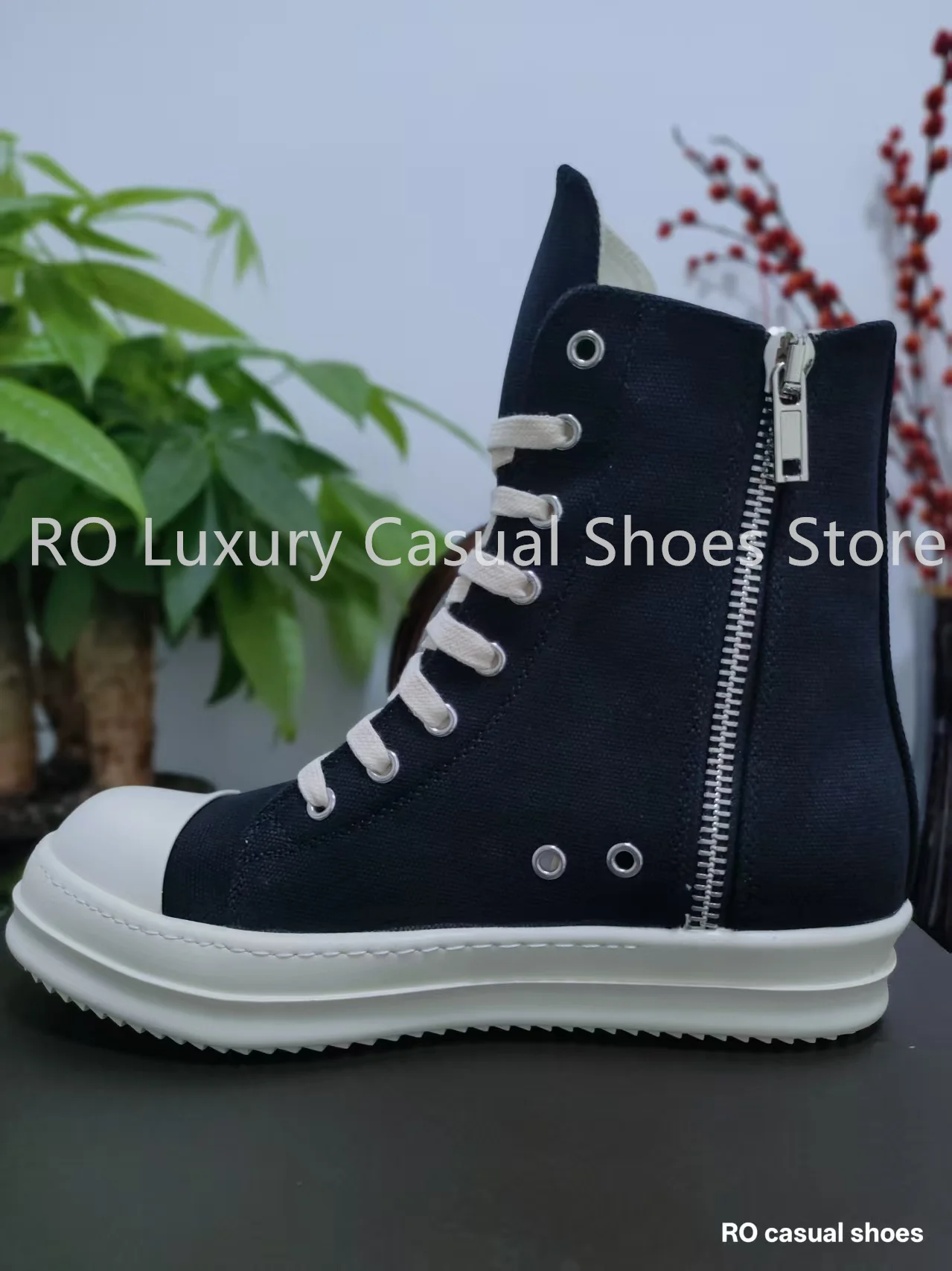Ro Classic Design Black Canvas Boots High Top Shoes Men's Casual Shoes Luxury Zipper Women's Sneakers Ankle Boots Flat Sneakers
Ro Classic Design Black Canvas Boots High Top Shoes Men's Casual Shoes Luxury Zipper Women's Sneakers Ankle Boots Flat Sneakers