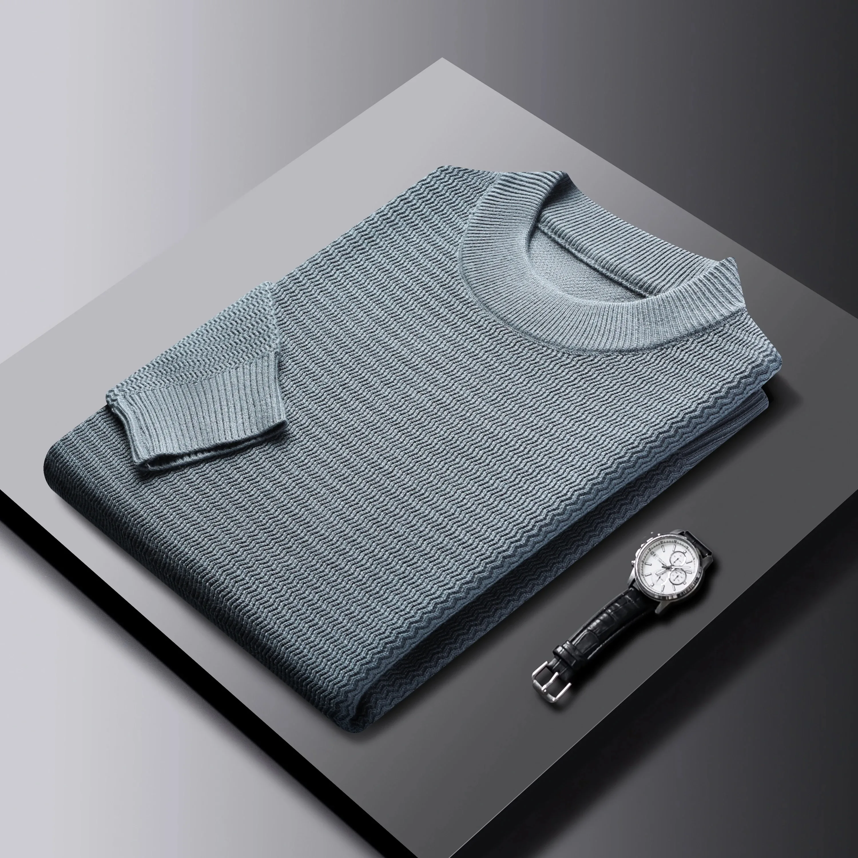 Высококачественный мужской трикотажный свитер с круглым воротником осенняя и зимняя мода корейский легкий роскошный полосатый дизайн теплый рекреационный джемпер
Высококачественный мужской трикотажный свитер с круглым воротником осенняя и зимняя мода корейский легкий роскошный полосатый дизайн теплый рекреационный джемпер