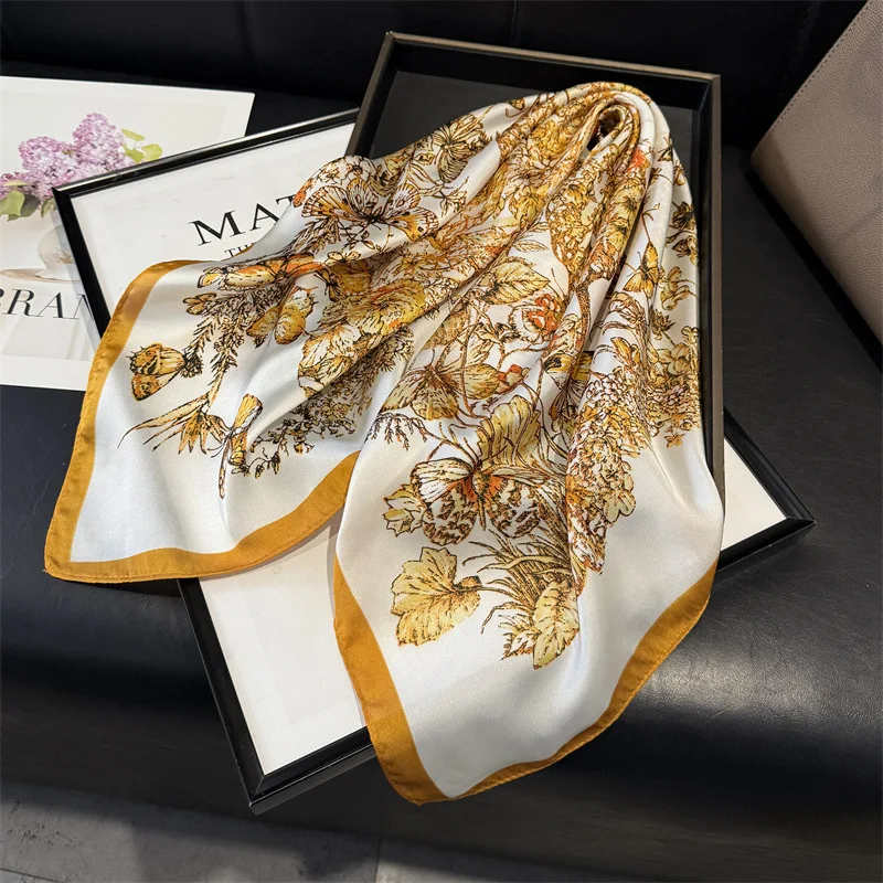 Women Scarf Neckerchief Hijab Silk Fashion Shawl Wraps Bandana Headband Ribbon Headscarf Designer Brands Foulards Hair Bands
Women Scarf Neckerchief Hijab Silk Fashion Shawl Wraps Bandana Headband Ribbon Headscarf Designer Brands Foulards Hair Bands
