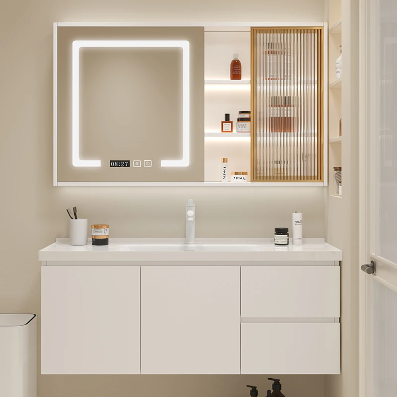 Modern Wall Mounted Bathroom Cabinet Wooden Hidden Storage Luxury Vanity Washroom Cabinet Toilet Smart Mobile Bagno Furniture
Modern Wall Mounted Bathroom Cabinet Wooden Hidden Storage Luxury Vanity Washroom Cabinet Toilet Smart Mobile Bagno Furniture
