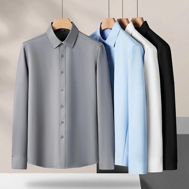 Men's Casual and Fashionable Long Sleeved High Elasticity Solid Color Shirt Non Ironing and Wrinkle Resistant Business Top
Men's Casual and Fashionable Long Sleeved High Elasticity Solid Color Shirt Non Ironing and Wrinkle Resistant Business Top
