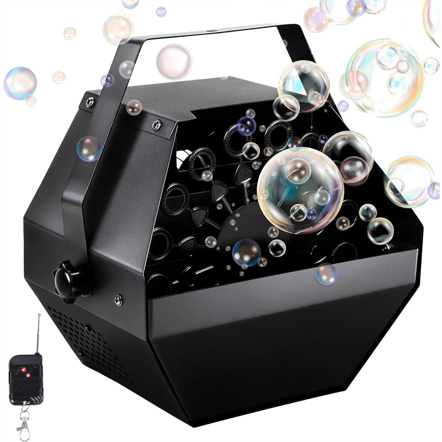 High-Capacity Automatic Bubble Machine with 45ft Remote, Metal Blower for Wedding Party Indoor Outdoor Use, 1L Tank Creates
High-Capacity Automatic Bubble Machine with 45ft Remote, Metal Blower for Wedding Party Indoor Outdoor Use, 1L Tank Creates