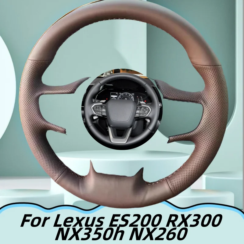 Hand-Sewn Genuine Leather Car Steering Wheel Cover For Lexus ES200 RX300 NX350h NX260 Car Interior Accessories
Hand-Sewn Genuine Leather Car Steering Wheel Cover For Lexus ES200 RX300 NX350h NX260 Car Interior Accessories