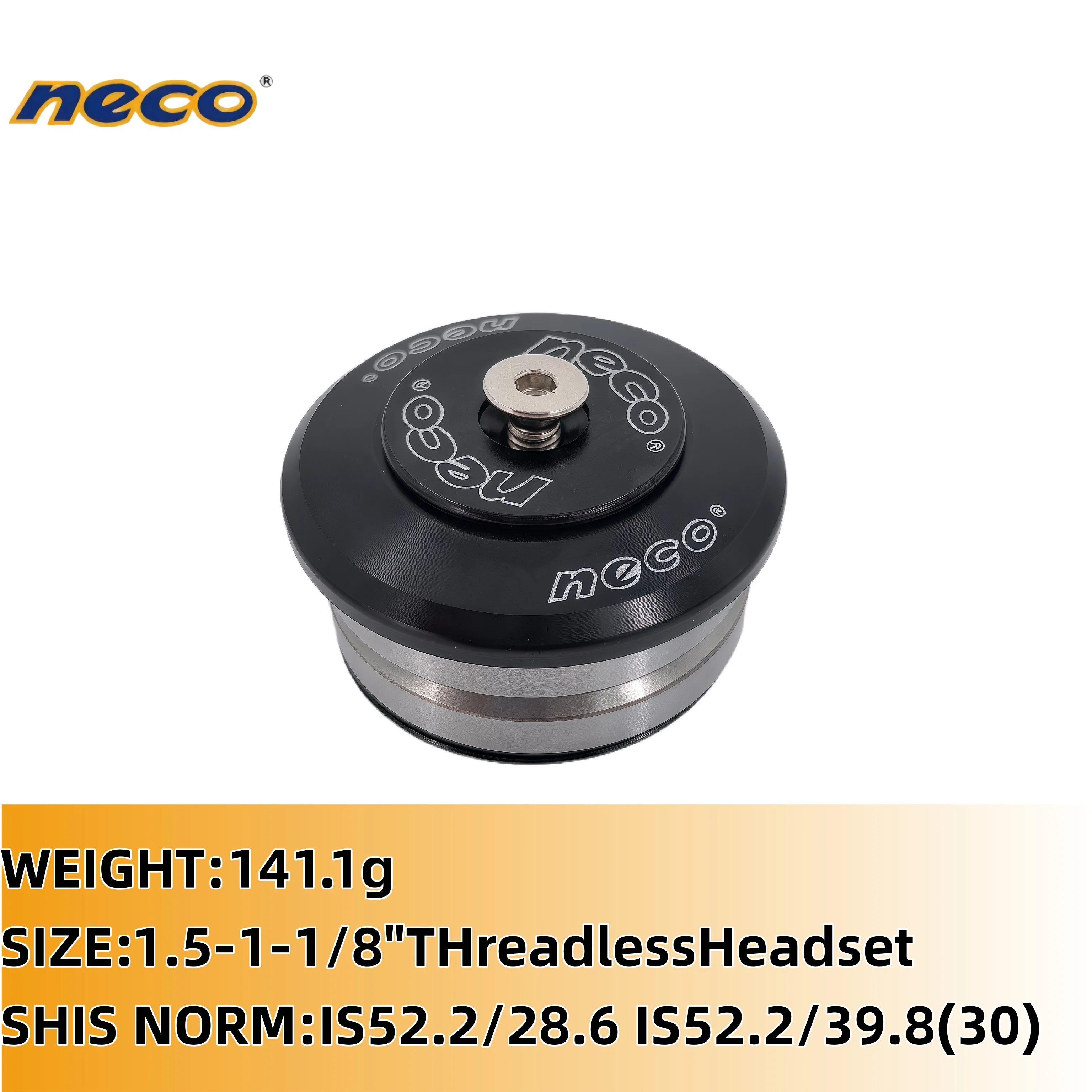 NECO H382S threadless headset sealed bearing headset 1.5" to 1-1/8" bike headset IS52.2/28.6 IS52.2/39.8(30) for MTB/XCM/DH
NECO H382S threadless headset sealed bearing headset 1.5" to 1-1/8" bike headset IS52.2/28.6 IS52.2/39.8(30) for MTB/XCM/DH