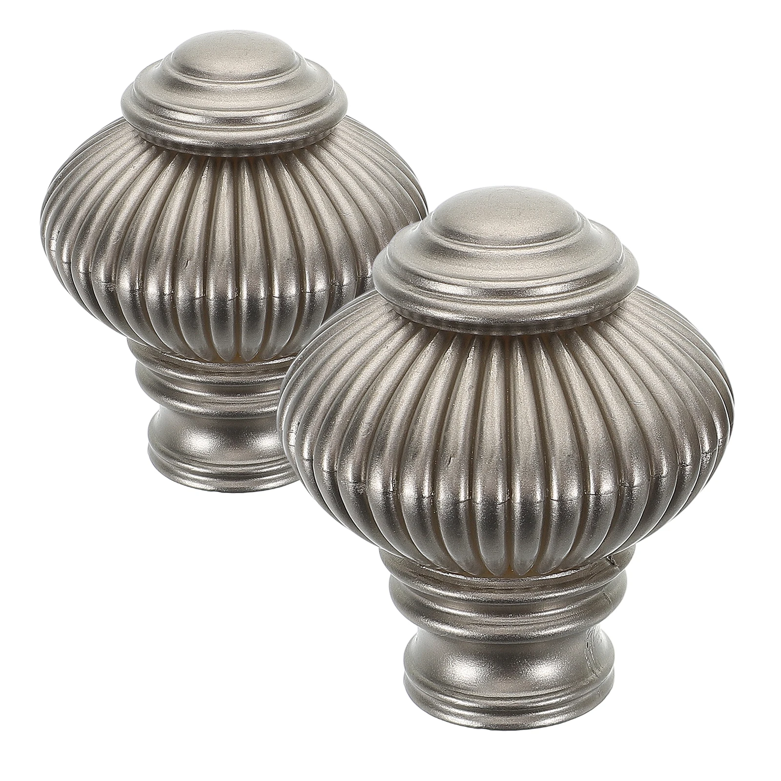 2 Pcs Curtain Rod Seal Finial Dedicated Pole Heavy Duty Head Grey Ends Decorative Cap Finials Office 
2 Pcs Curtain Rod Seal Finial Dedicated Pole Heavy Duty Head Grey Ends Decorative Cap Finials Office