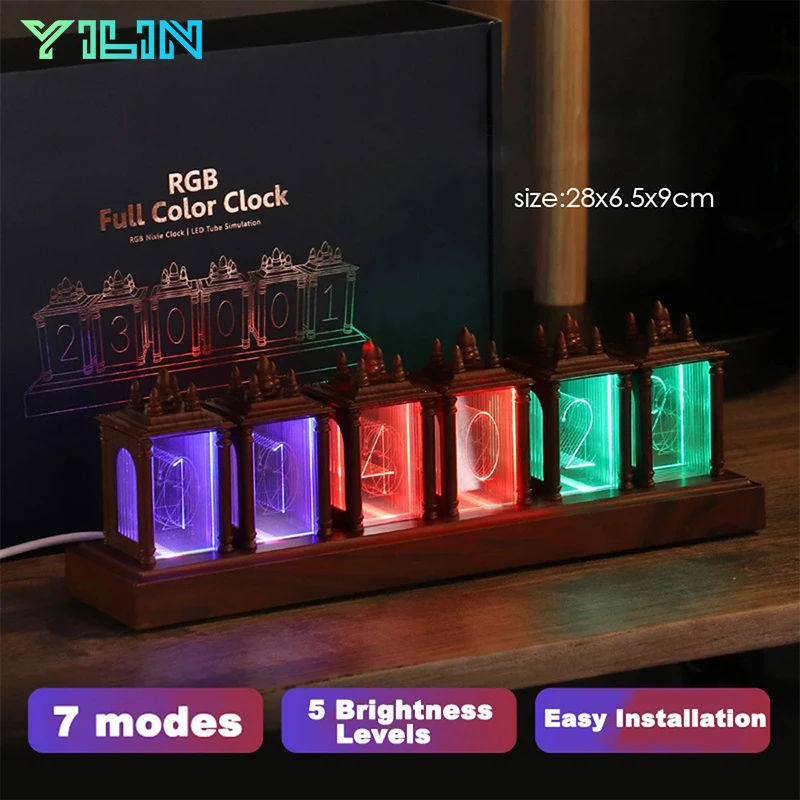 LED Vintage Electronic Clock Glow Tube Ambient Night Light DIY Creative Desktop Decorate Table Lamp Room Ornaments Festival Gift
LED Vintage Electronic Clock Glow Tube Ambient Night Light DIY Creative Desktop Decorate Table Lamp Room Ornaments Festival Gift