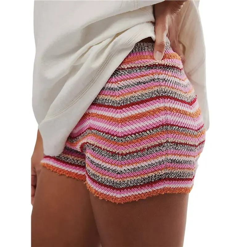 CYL-Women's Knit Striped Micro Shorts Y2k Crochet Elastic Mid Rise Color Block Beach Mini Shorts Orange Stripes S
CYL-Women's Knit Striped Micro Shorts Y2k Crochet Elastic Mid Rise Color Block Beach Mini Shorts Orange Stripes S