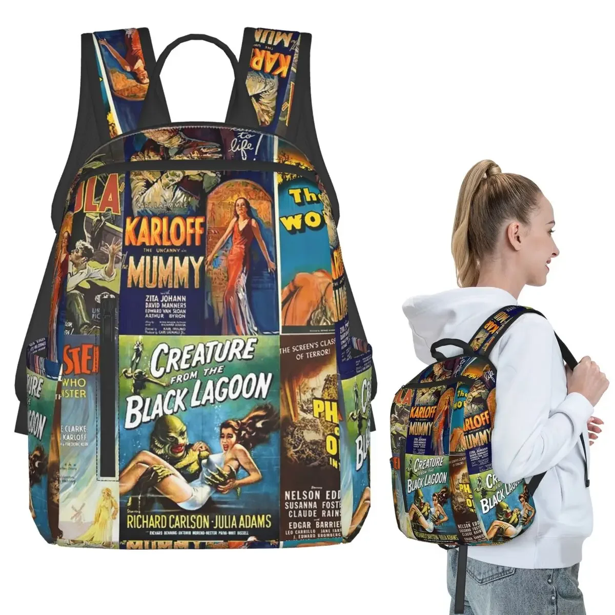 Universal Monsters Backpack Student Boys Girls BookBag Children School Bag Computer Shoulder Bags for Men Women
Universal Monsters Backpack Student Boys Girls BookBag Children School Bag Computer Shoulder Bags for Men Women