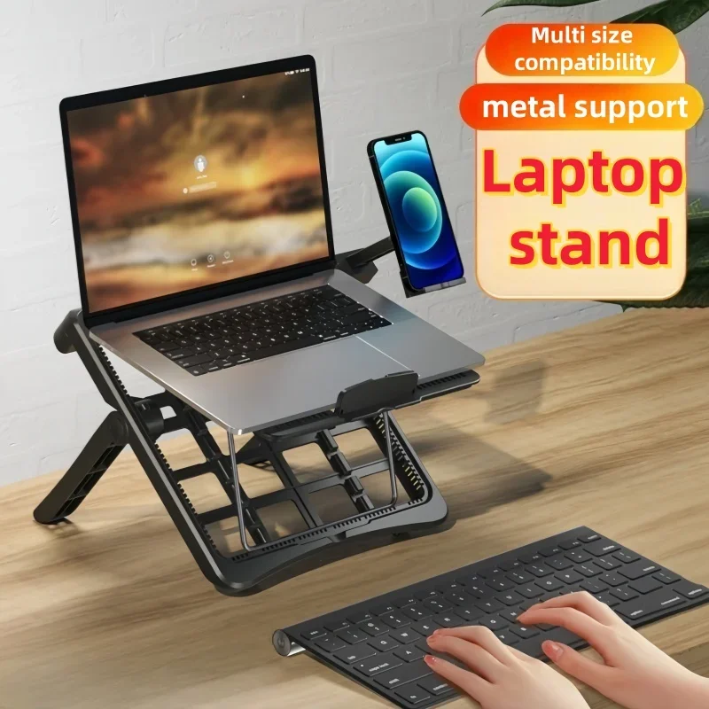Multi Functional 2-in-1 Foldable Storage Phone and Laptop Stand Desktop Office Upright Hollow Heat Dissipation Support Bracket
Multi Functional 2-in-1 Foldable Storage Phone and Laptop Stand Desktop Office Upright Hollow Heat Dissipation Support Bracket