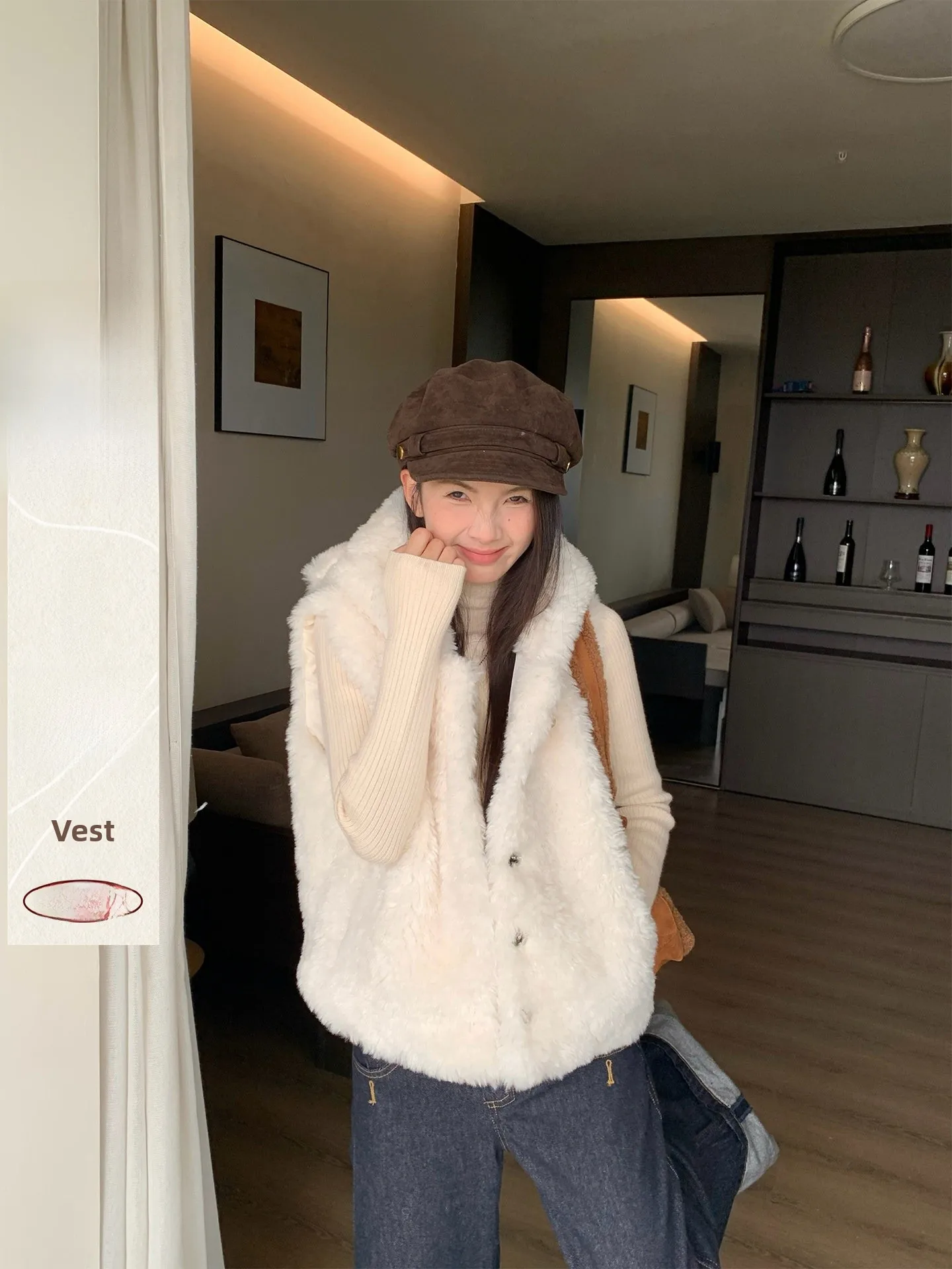 Утепленный жилет из овечьей шерсти с капюшоном и ушками медведя для женщин, осенне-зимнее пальто, повседневная теплая верхняя одежда
Утепленный жилет из овечьей шерсти с капюшоном и ушками медведя для женщин, осенне-зимнее пальто, повседневная теплая верхняя одежда