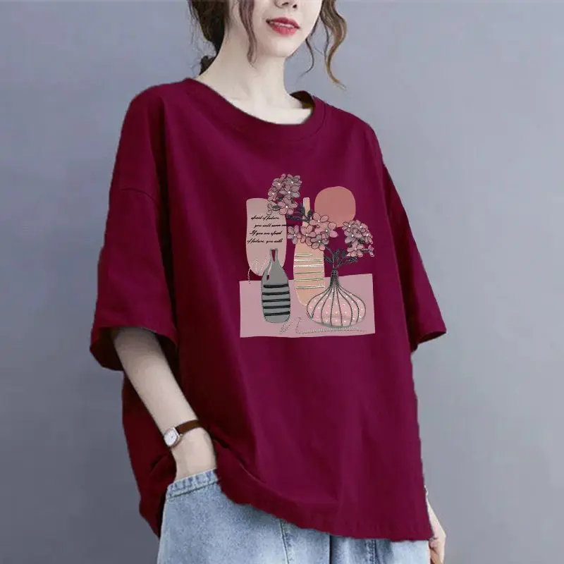 2026 Summer Women's Loose Short Sleeve Round Neck T-Shirt Trendy Outerwear Top with Tummy Covering Slimming Body Shaping Design
2026 Summer Women's Loose Short Sleeve Round Neck T-Shirt Trendy Outerwear Top with Tummy Covering Slimming Body Shaping Design
