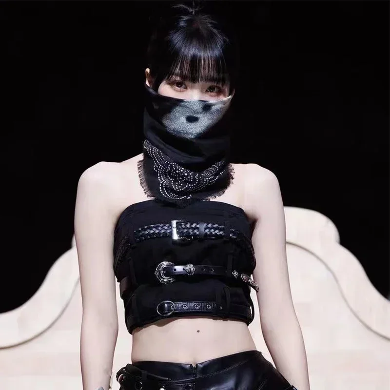 Cool Black Strapless Tops Women Kpop Singer Clothing Idol Stage Costume Fashion Designer Clothes Jazz Dance Show Outfit JL5534
Cool Black Strapless Tops Women Kpop Singer Clothing Idol Stage Costume Fashion Designer Clothes Jazz Dance Show Outfit JL5534