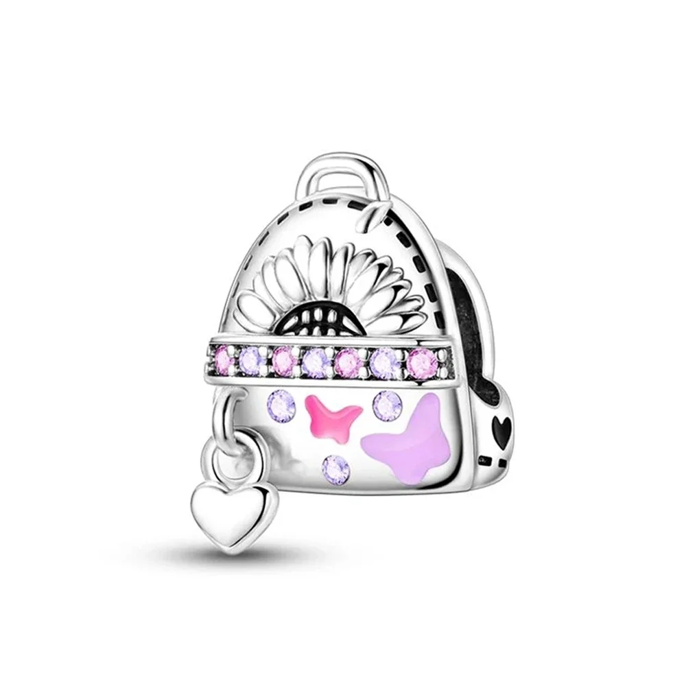 Подвески из серебра 925, бабочка, подсолнух, школьный рюкзак, бусины, подходят для подвесок, Plata 925, оригинальный браслет, женские ювелирные изделия, подарки своими руками
Подвески из серебра 925, бабочка, подсолнух, школьный рюкзак, бусины, подходят для подвесок, Plata 925, оригинальный браслет, женские ювелирные изделия, подарки своими руками