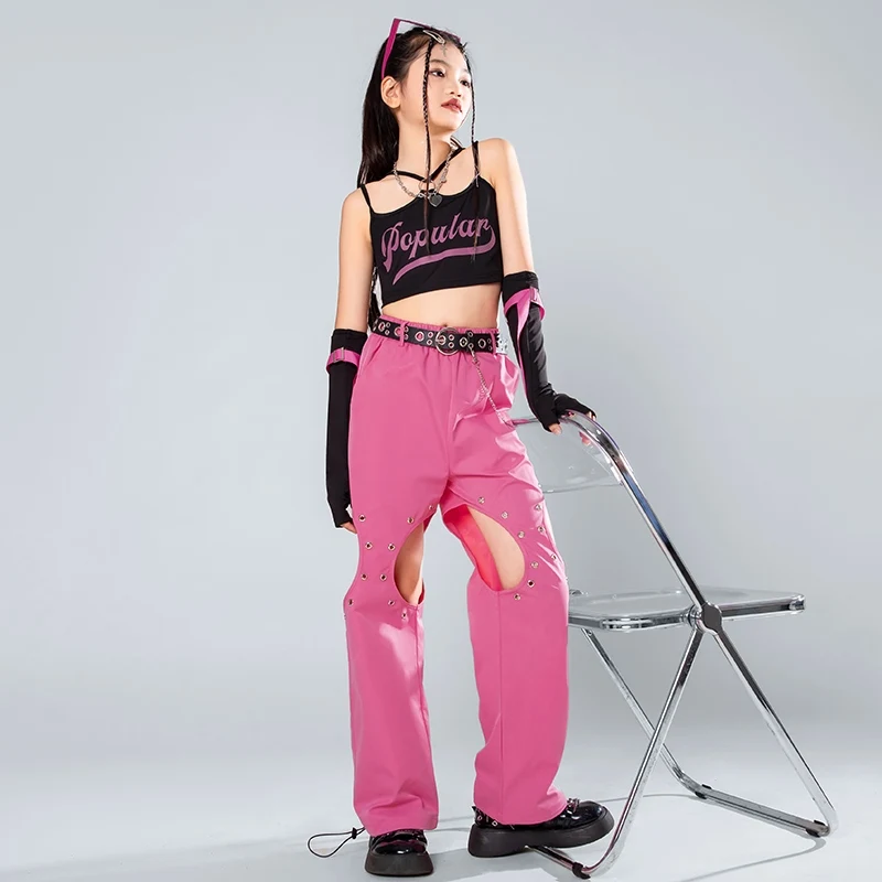 Children's Clothes Jazz dance Camisole Hollow Pants Suit Girl Stage Performance Outfits Street Dance Hip Hop Costume DQL10146
Children's Clothes Jazz dance Camisole Hollow Pants Suit Girl Stage Performance Outfits Street Dance Hip Hop Costume DQL10146