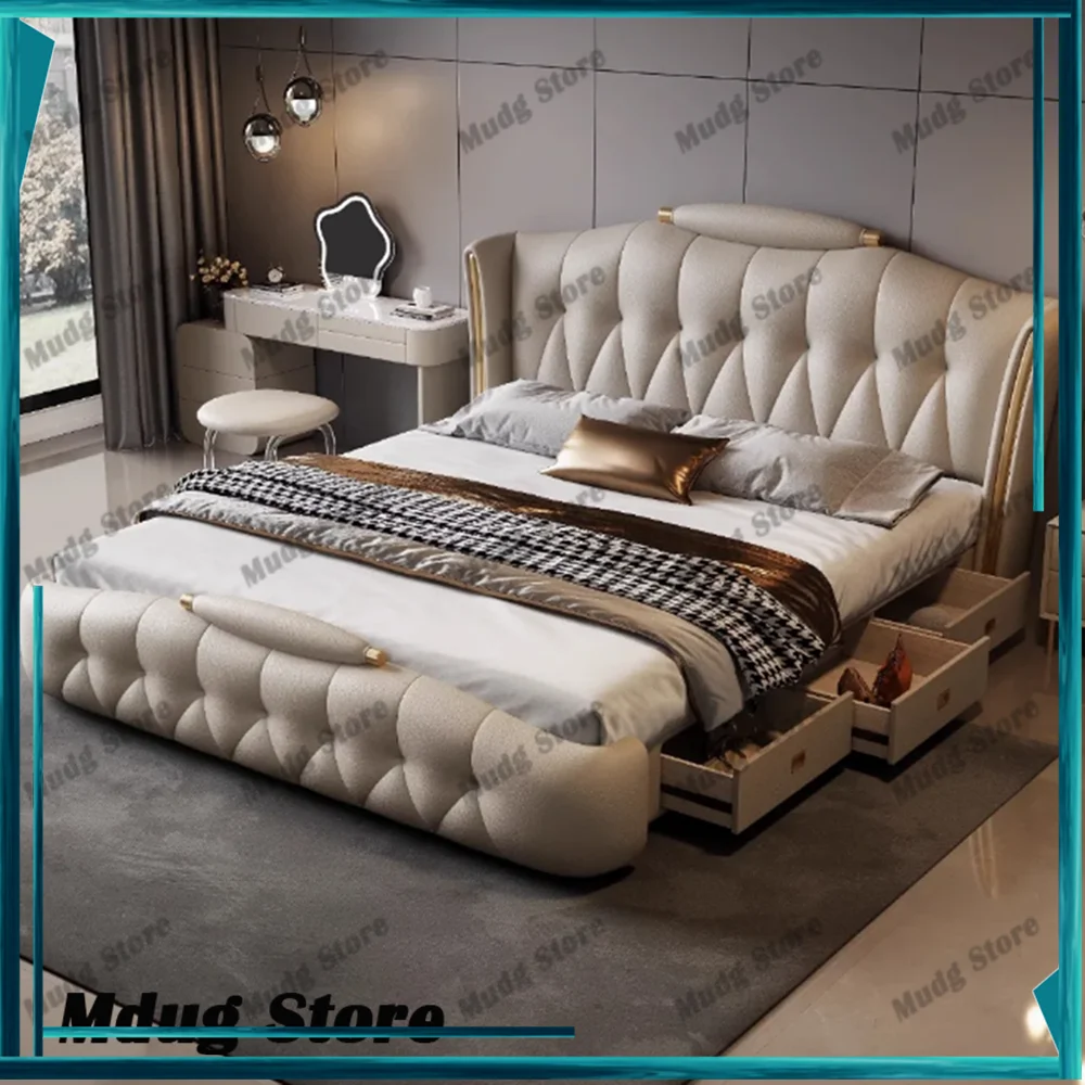 King Unique Bed Frame Storage Headboard Modern Bed Nightstands Sleeping Muebles Para Dormitorio Home Furniture Accessories
King Unique Bed Frame Storage Headboard Modern Bed Nightstands Sleeping Muebles Para Dormitorio Home Furniture Accessories