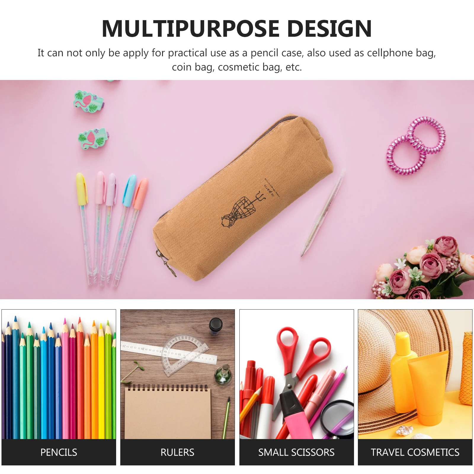 Vintage Canvas Pencil Case Bag Zipper Large Capacity Refine Stitching Multi Purpose Coin Cellphone Bag Creative Bowknot 
Vintage Canvas Pencil Case Bag Zipper Large Capacity Refine Stitching Multi Purpose Coin Cellphone Bag Creative Bowknot