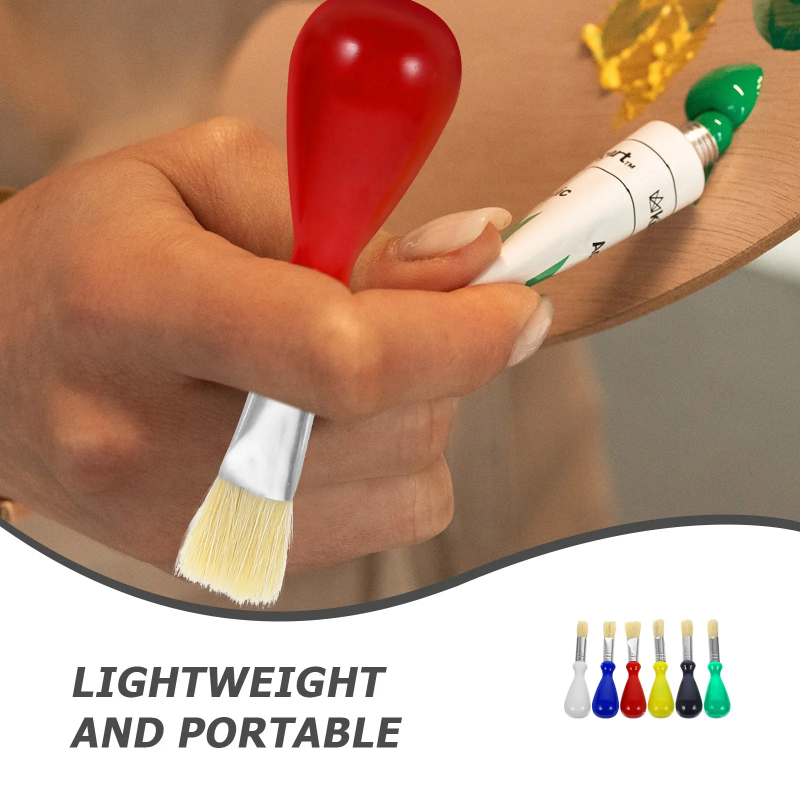 6pcs Oil Paint Brush Set Lightweight Portable Watercolor Painting Tools For Kids Adults Reusable Artist Craft Brushes
6pcs Oil Paint Brush Set Lightweight Portable Watercolor Painting Tools For Kids Adults Reusable Artist Craft Brushes