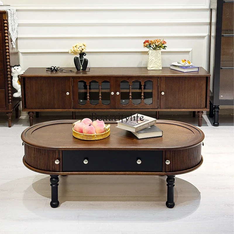 yj5 French Retro Solid Wood Coffee Table for Small Living Rooms, Vintage Furniture
yj5 French Retro Solid Wood Coffee Table for Small Living Rooms, Vintage Furniture