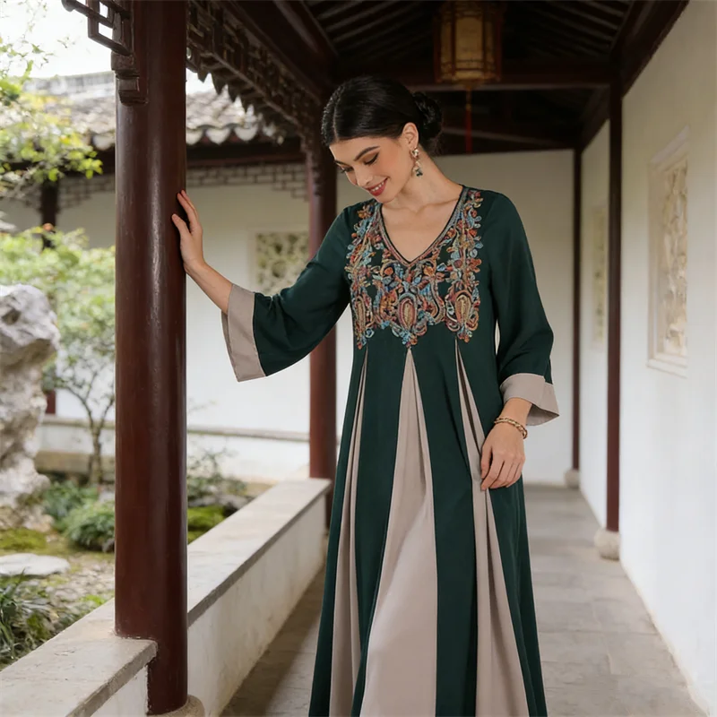 Eid Djellaba Dubai Abaya Women Muslim Dress Embroidery Party Gown Islam Clothing Saudi Arabic Robe Femme Musulmane Vestidos 2026
Eid Djellaba Dubai Abaya Women Muslim Dress Embroidery Party Gown Islam Clothing Saudi Arabic Robe Femme Musulmane Vestidos 2026