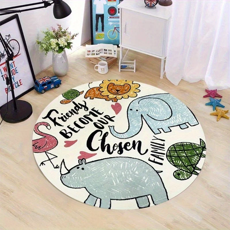 Product: Cute Animal Pattern Design Round Rug, Machine Washable, Ideal for Bedroom, Living Room, and Lounge Area Floor Mat | "Fr
Product: Cute Animal Pattern Design Round Rug, Machine Washable, Ideal for Bedroom, Living Room, and Lounge Area Floor Mat | "Fr