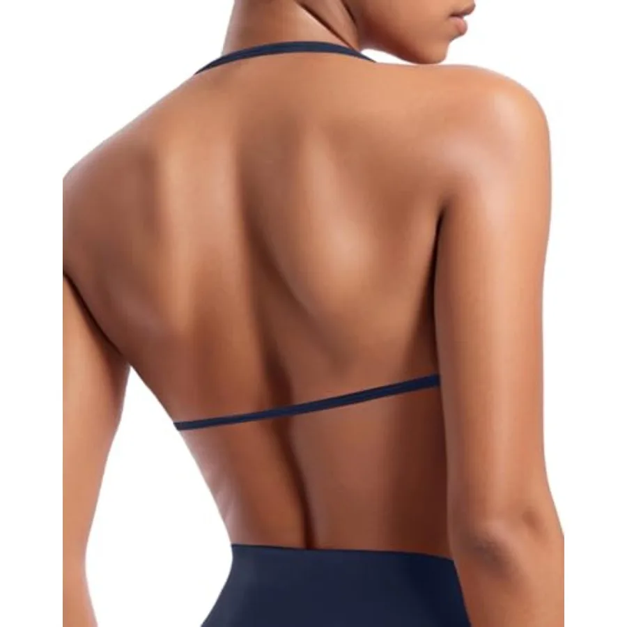 Halter Sports Bras for Women Padded Strappy Bra Open Back Workout Gym Crop
Halter Sports Bras for Women Padded Strappy Bra Open Back Workout Gym Crop