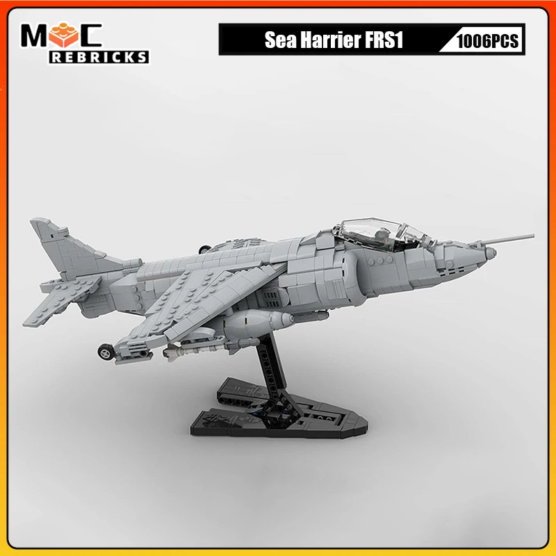 MOC Military Series Sea Harrier FRS1 FA2 British Jet Aircraft Building Blocks Model DIY Technology Bricks Boy Toy Xmas Gifts
MOC Military Series Sea Harrier FRS1 FA2 British Jet Aircraft Building Blocks Model DIY Technology Bricks Boy Toy Xmas Gifts