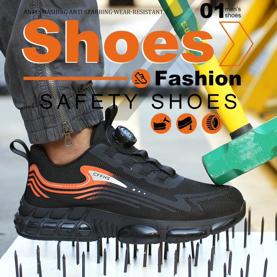 Steel Toe Safety Shoes Men, Anti-Puncture Anti-Smash Non Slip Industrial Work Boots Lightweight Construction Work Shoes
Steel Toe Safety Shoes Men, Anti-Puncture Anti-Smash Non Slip Industrial Work Boots Lightweight Construction Work Shoes