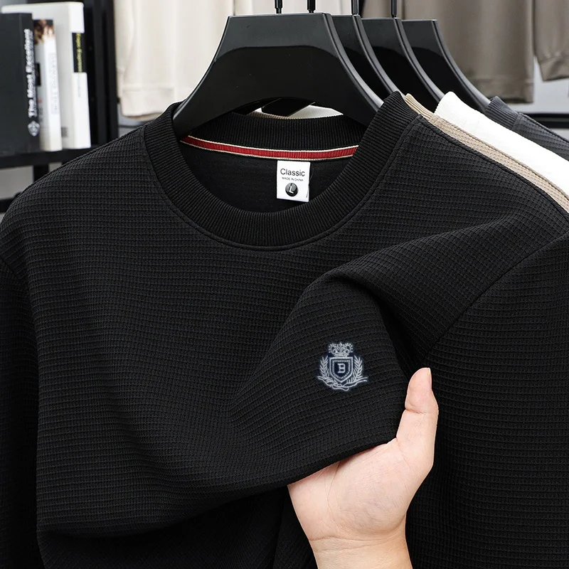 Designer Original Men's Autumn High Quality Long Sleeves Hoodie Round Neck Embroidery Stripe T-Shirt Leisure Fashion Men Tops
Designer Original Men's Autumn High Quality Long Sleeves Hoodie Round Neck Embroidery Stripe T-Shirt Leisure Fashion Men Tops