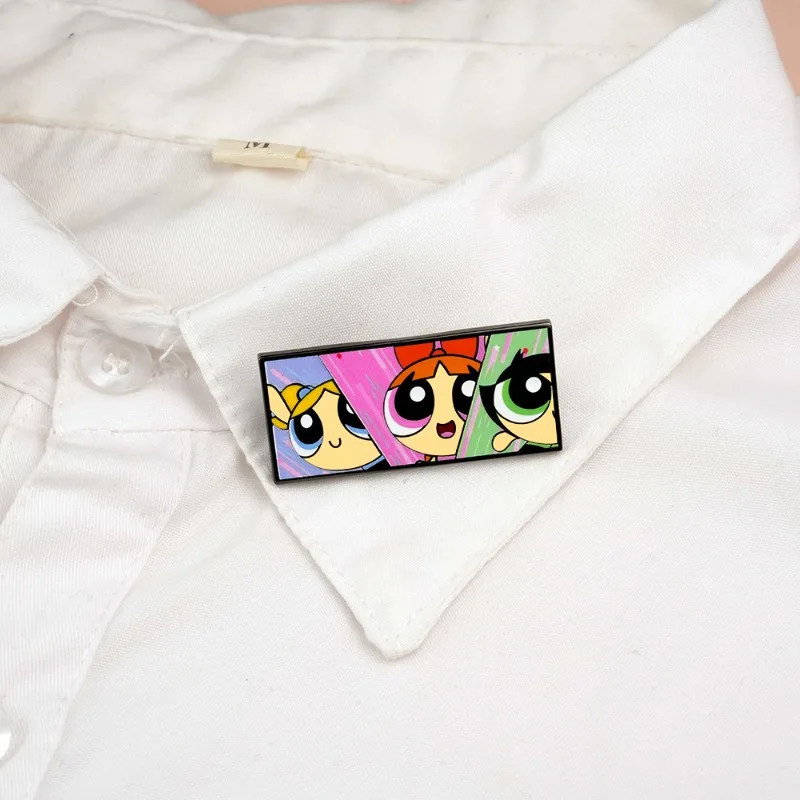 Creativity Anime The Powerpuff and Girls Series Brooch Kawaii Cartoon Character Cute Exquisite Metal Badge Birthday Gift
Creativity Anime The Powerpuff and Girls Series Brooch Kawaii Cartoon Character Cute Exquisite Metal Badge Birthday Gift